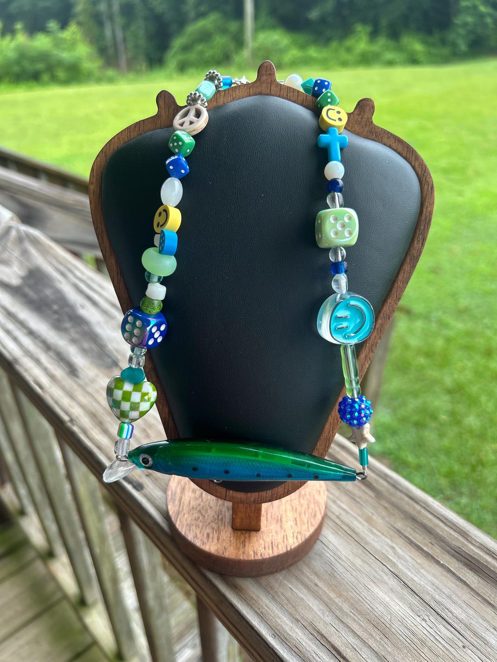 Fishing Lure Dopaine necklace | Boho Statement Dopamine Jewelry