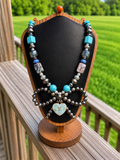 Turquoise & Abalone Luxe Western Statement Necklace
