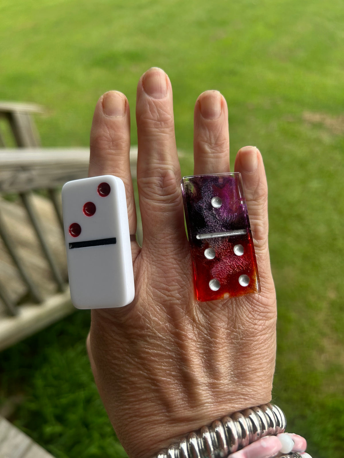 Handmade Adjustable Domino Ring