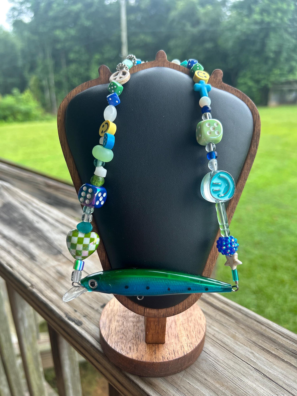 Fishing Lure Dopaine necklace | Boho Statement Dopamine Jewelry
