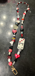 Custom Colorful Beaded Teacher Lanyard | Boho Statement Dopamine Jewelry